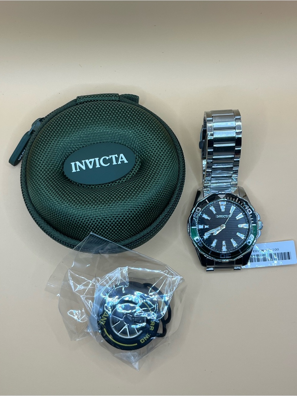 Invicta Pro Diver Men’s Watch Black Green Bezel Stainless Steel NWT - Picture 6 of 8